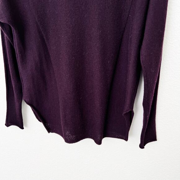 [Vince] Purple Cashmere Wool Blend Pullover Round Neck Slouchy Sweater Size XS - Picture 6 of 11